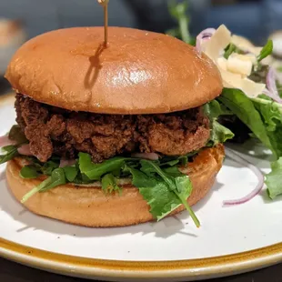 Chiken fried Sandwich had everything in the menu to make me feel t home