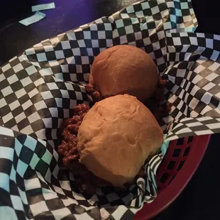 $1.00 for 2 sloppy joe sliders during wild games!!