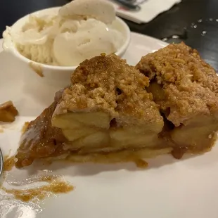Apple pie and ice cream