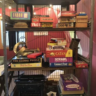 Some of the board games that they offer.