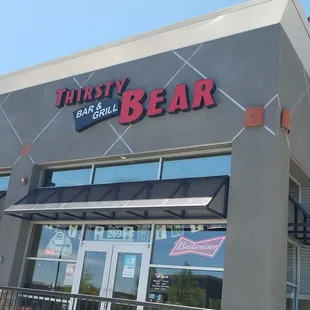 the front of the restaurant