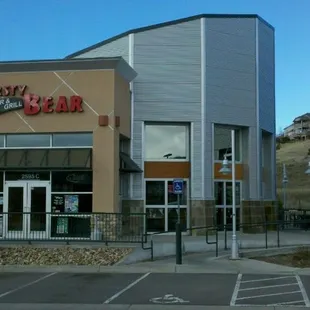 the front of the restaurant
