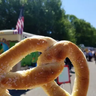 Pretzel from The Thirsty Frog food truck at the NASA 5K in Hampton, VA