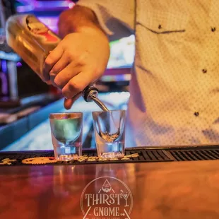 Shots at The Thirsty Gnome