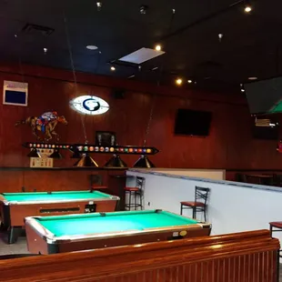 pool tables and bar