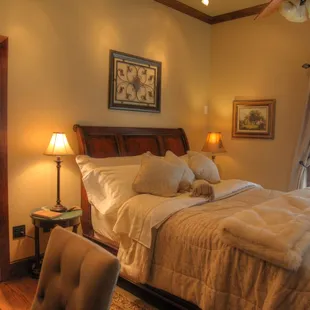 One of the five guest rooms available at The Thornton Inn.  All rooms include private bath and wall mounted TV.