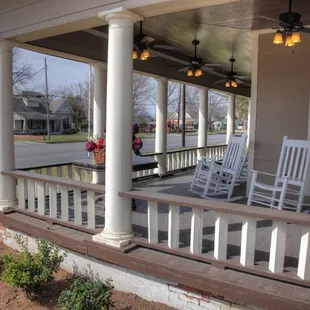 The Thornton Inn has been restored to its 1905 architecture, including the inviting front porch.