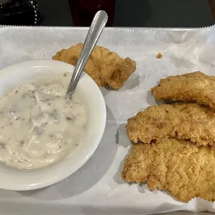 Tenderloin Strips with Sausage Gravy