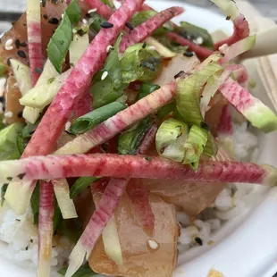 Poke Tuna Bowl close-up