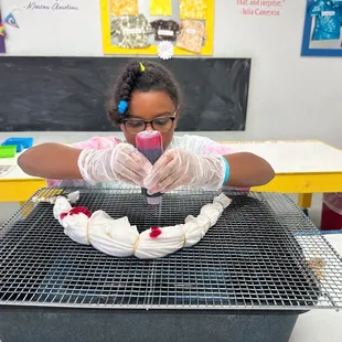 First bits of color going on.