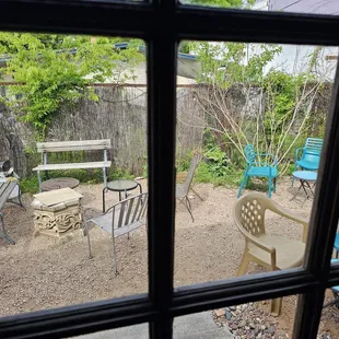 Looking out at back
