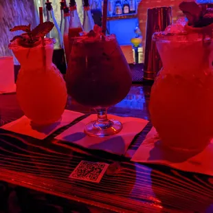 Cactus cooler drinks and the ube chi chi