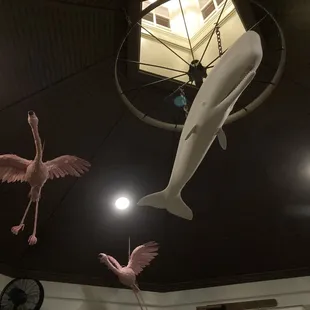 The gorgeous gazebo is filled with games for family fun.