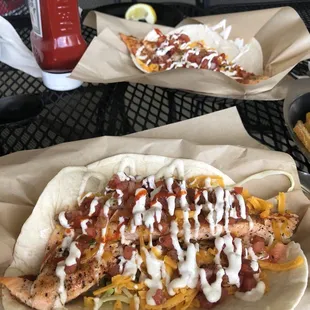 Salmon grilled tacos  mmmmmm