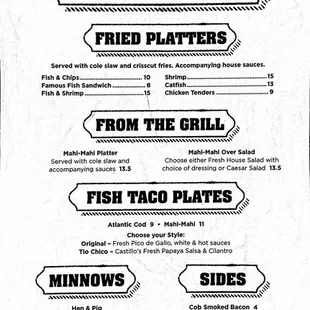 Sunday Brunch menu - Tin Fish - March 2021 - 10am-2pm brunch   --this is their traditional offering side of the menu