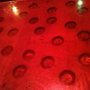 Tables with Rainer Beer Bottle Caps!