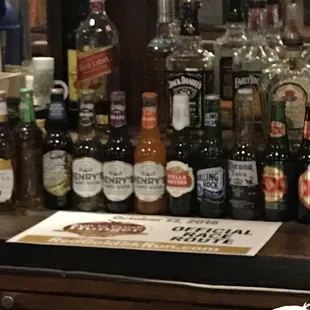 Beers and spirits