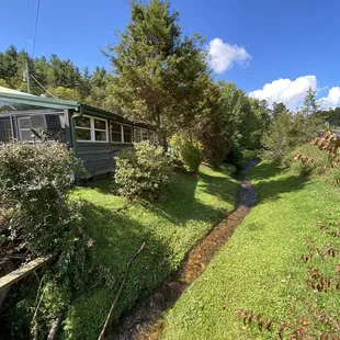 Stream behind restaurant
