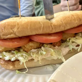 Shrimp Po' boy! Huge and delicious!