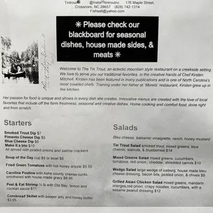 Updated Menu April,2022