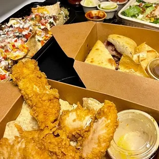 a variety of food items