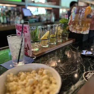 Complementary PopCorn; Water; Decorative Garnishes