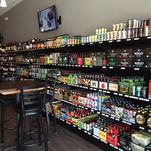 You want/like beer/wine choices in a carry out variety... this is your spot
