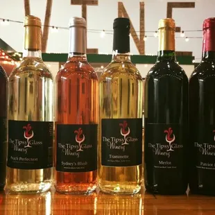 a variety of wines