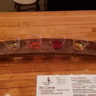 four glasses of wine