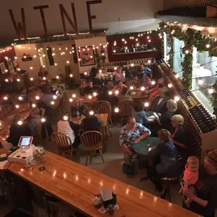 We have open seating for about 35. No reservations required.