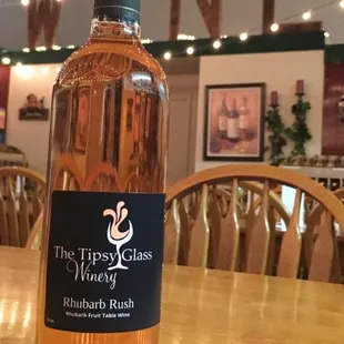 We have a wide variety of fruit and grape wines, both dry and sweet. Including 2 unusual flavors like rhubarb and peanut butter &amp; jelly!