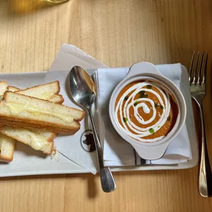 Tomato Bisque with grilled cheese..absolutely delicious!