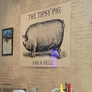 a pig on the wall