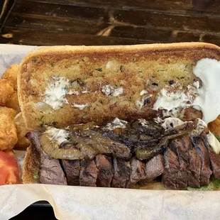 Steak sandwich had great flavor!