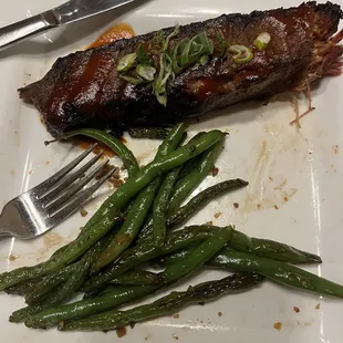 Brisket and green beans