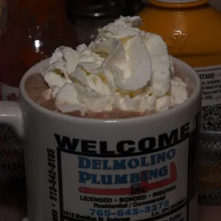 Hot Chocolate, comes with free refill!