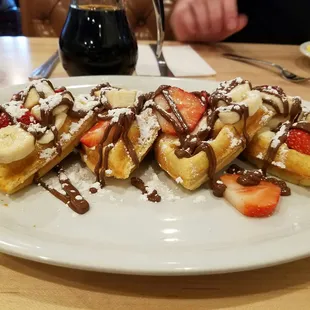 waffles, food