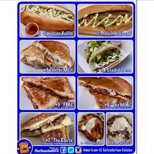 This is just some of their menu I got off of Facebook!