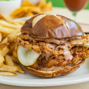 The Toasted Yolk Cafe Chicken Fried Sandwich