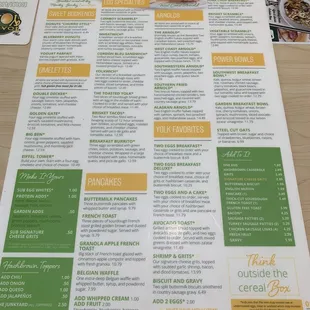 Food menu