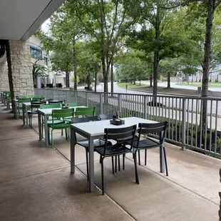 Outdoor seating.