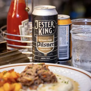 Mom's Pot Roast with a Jester King Pilsner.  Yum.