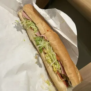 Whole Italian Sub with everything on it