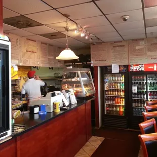 the inside of a restaurant