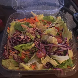 Never seen a Greek salad look like this, then again I'm not Greek.