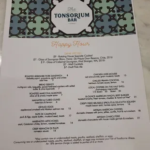 Food menu