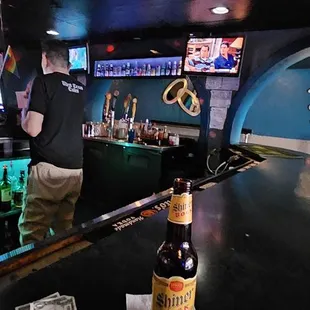 Interior of Toolbox. Nice, understated bar-t.