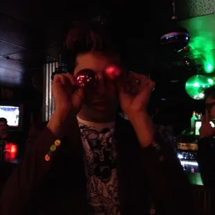 a man in a dark room