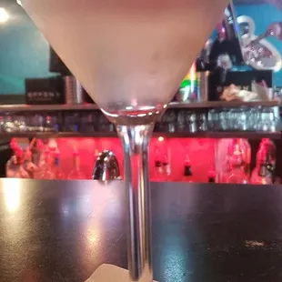 a martini on a napkin