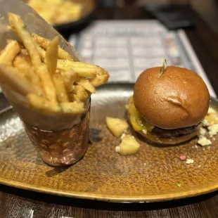 Maple Bacon Burger with truffle fries